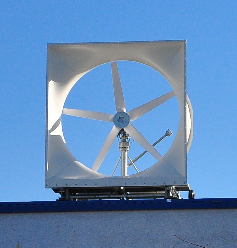 Gebäudeintegrierte Windturbine